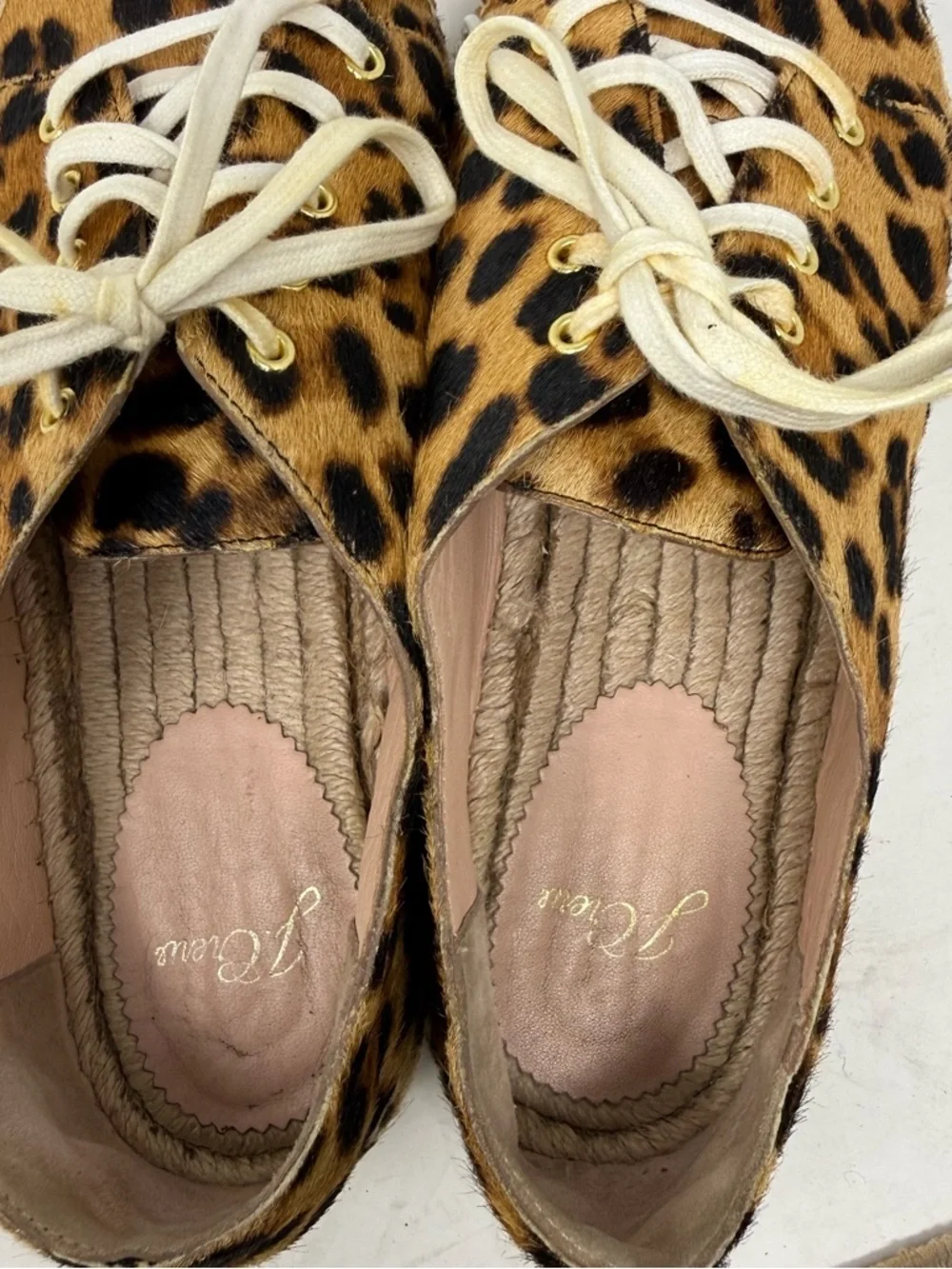 J. Crew Espadrille sneakers leopard calf hair Casual Comfort Women’s US 8.5